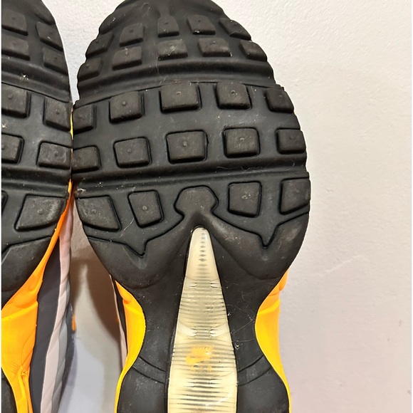 Nike Air Max 95 Sew Dark Grey Laser Orange Silver Size 9.5 - Picture 10 of 11